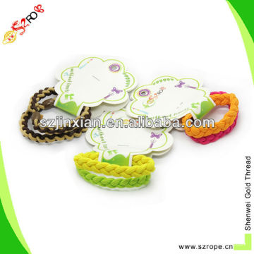 bracelets de corde tressés colorés / bracelet de corde personnalisé